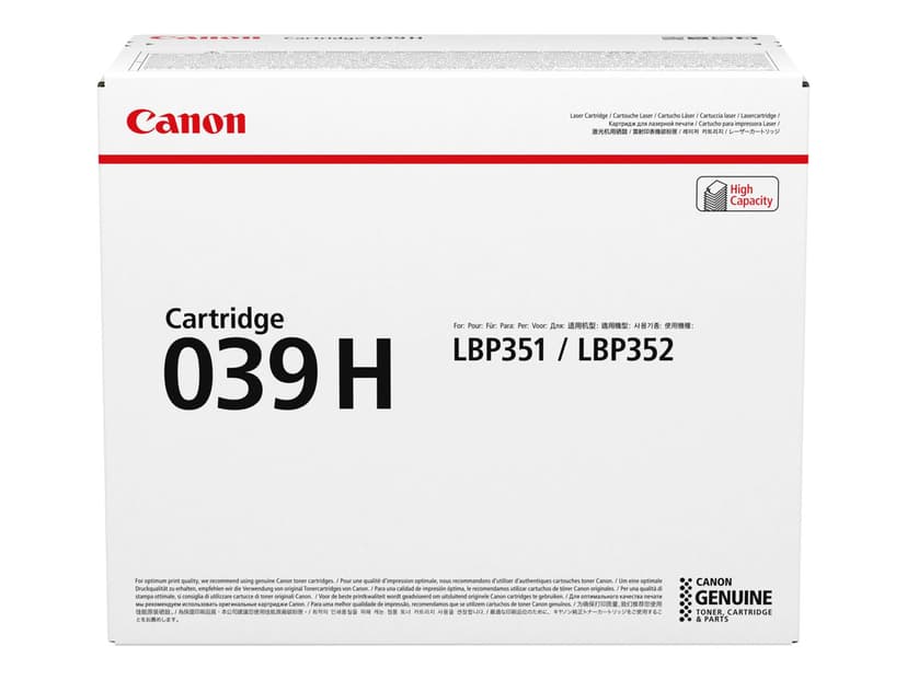 Canon Toner Svart 039 H 25k - LBP351/LBP352