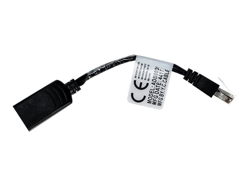 Vertiv Cyclades korskopplad adapter RJ-45 Svart