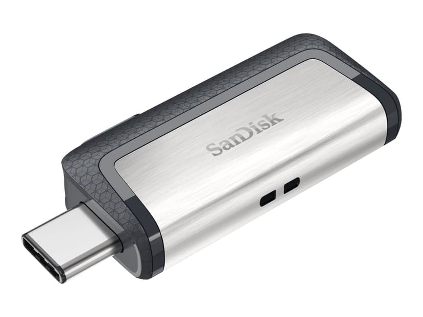 SanDisk Ultra Dual 64GB USB Type-A / USB Type-C Sort, Sølv