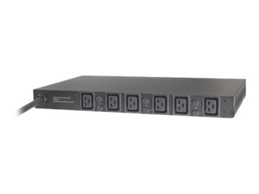 APC Basic Rack PDU AP7526 grenuttag 6 AC-utgångar 1U Svart