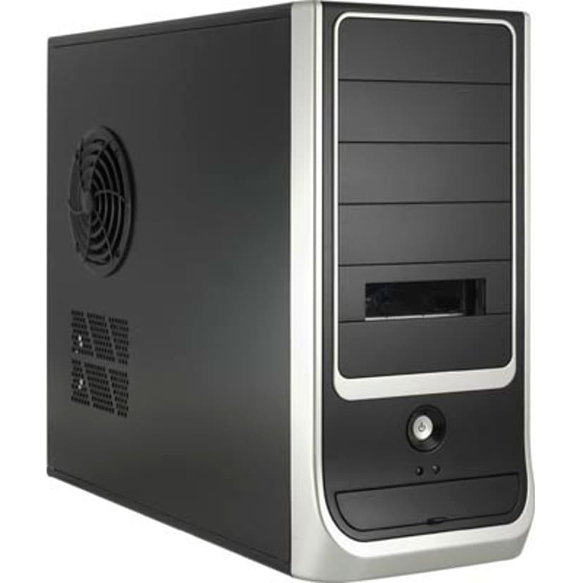 Compucase Miditower Black/Silver (No Psu)