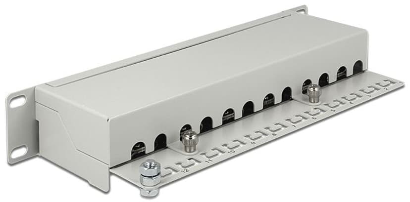 Delock Kytkentäpaneeli Harmaa Cat 6A 1U