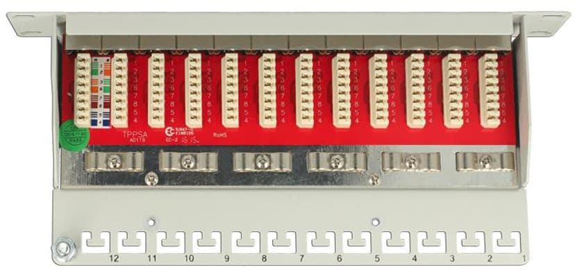 Delock Kytkentäpaneeli Harmaa Cat 6A 1U