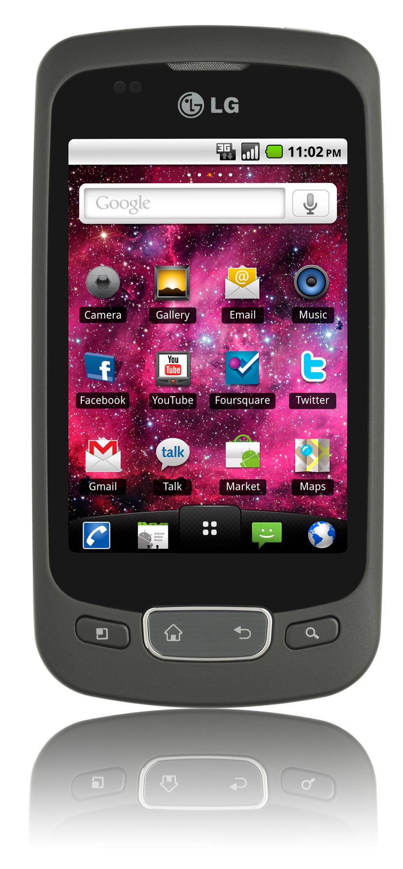 LG P500 Optimus One - Black/Chrome