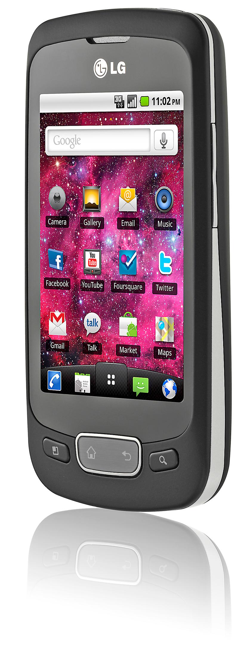 LG P500 Optimus One - Black/Chrome
