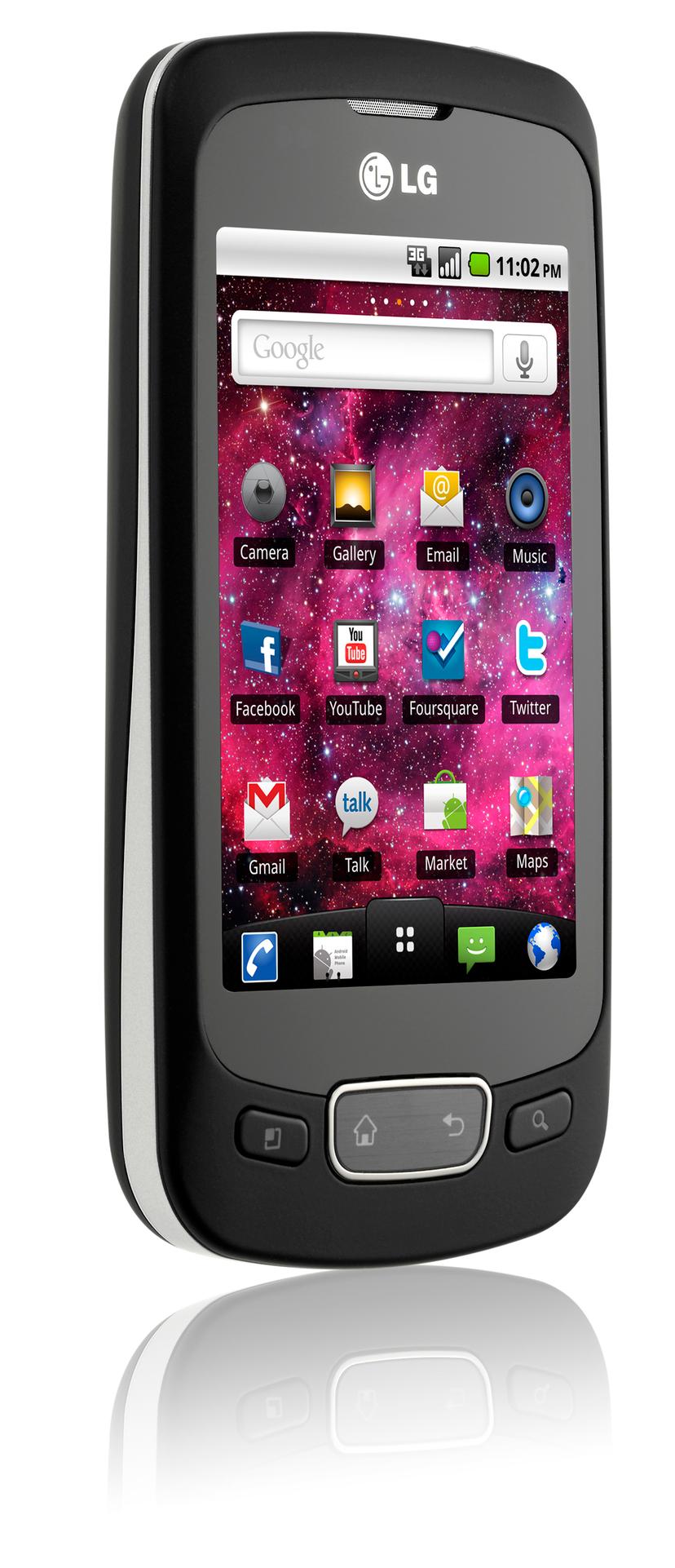LG P500 Optimus One - Black/Chrome
