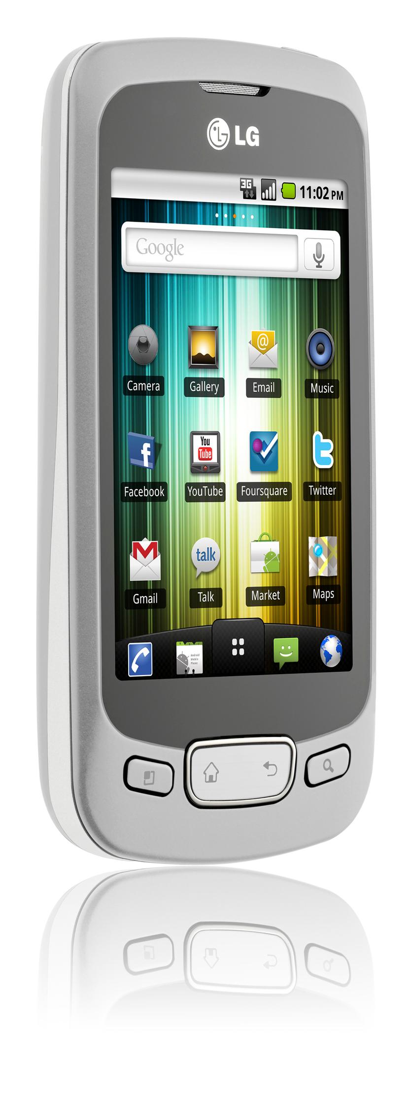 LG P500 Optimus One - Silver/Chrome