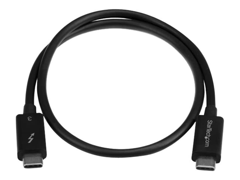 Startech 0.5m Thunderbolt 3 (40Gbps) USB C Cable / Thunderbolt and USB 0.5m Svart