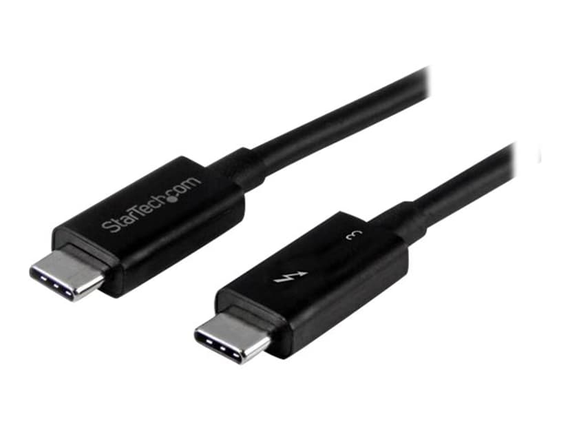 Startech 0.5m Thunderbolt 3 (40Gbps) USB C Cable / Thunderbolt and USB 0.5m Musta