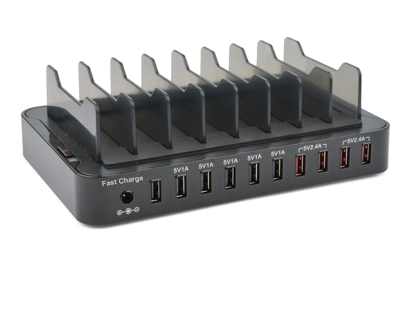 Cirafon Smart Power Station 10 X USB Musta