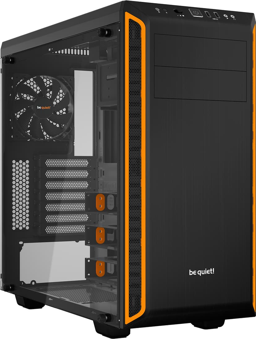 be quiet! PURE BASE 600 Window Midi Tower Musta, Oranssi