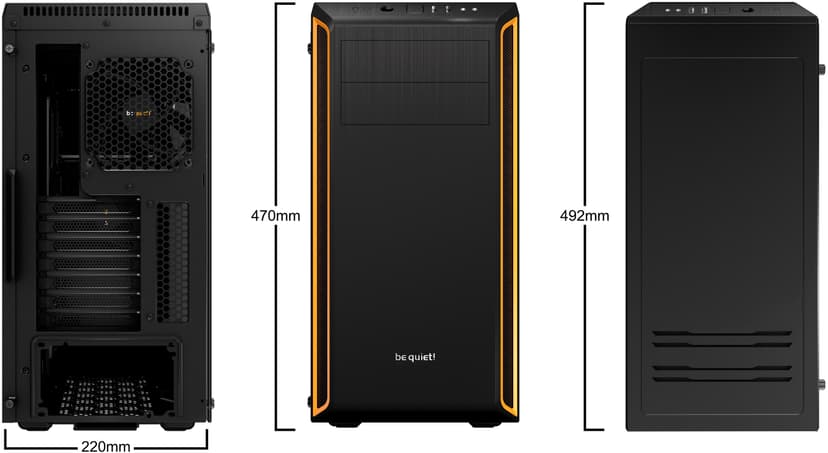 be quiet! PURE BASE 600 Window Midi Tower Oransje, Sort