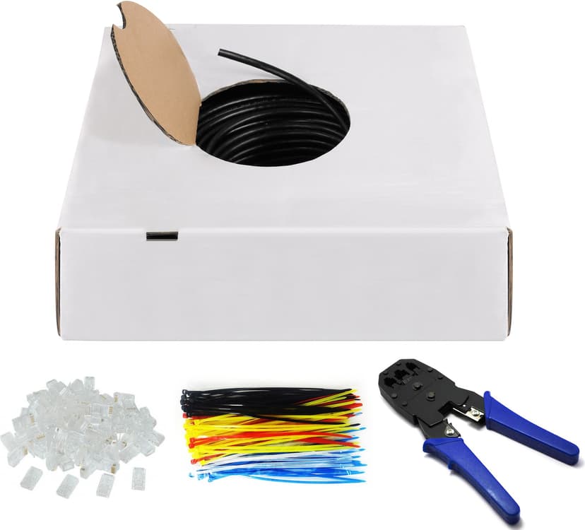 Microconnect Bulkkabel Nej Cat 6 100m Svart