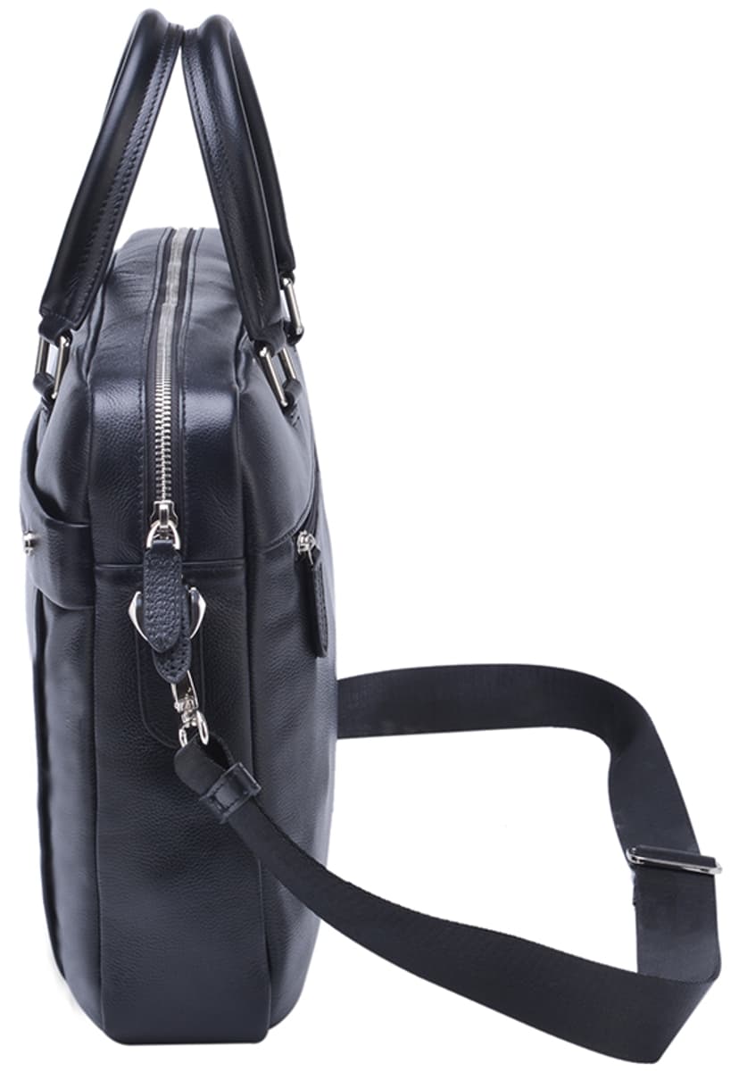 Cirafon Leather Sport Datorväska 15.6" Äkta läder Svart