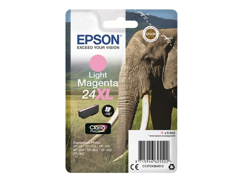 Epson Bläck Ljus Magenta 24XL - XP-750/XP-850/XP-950 Blister