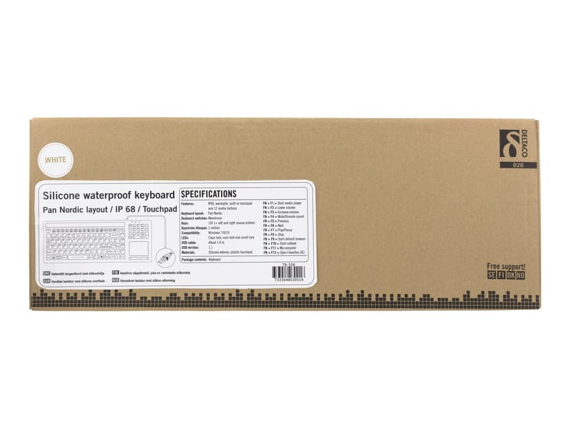 Deltaco TB-506 silikon IP68 touchpad Kablet Nordisk