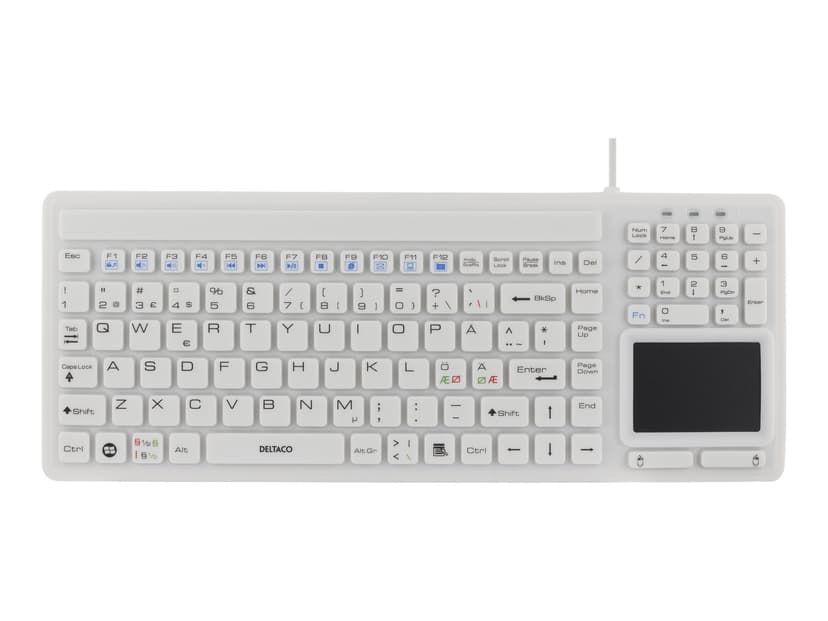 Deltaco TB-506 silikon IP68 touchpad Langallinen Pohjoismainen