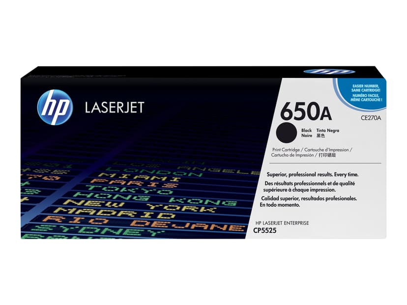 HP Värikasetti Musta 650A 13.5K - CE270A