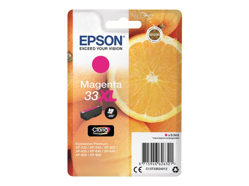Epson Blekk Magenta Claria Premium 33XL - XP-530