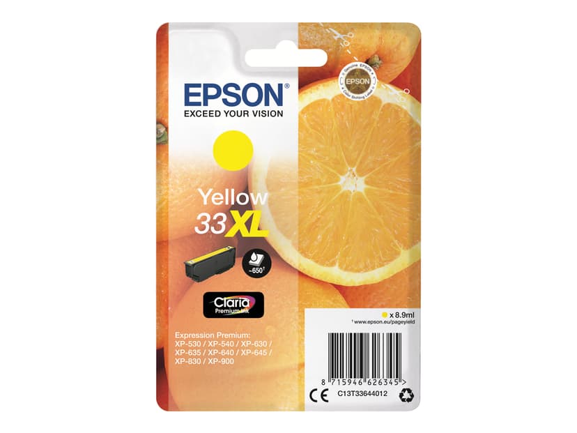 Epson Blekk Gul Claria Premium 33XL - XP-530