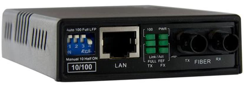Startech 10/100 MM Fiber Copper Fast Ethernet Media Converter ST 2 km