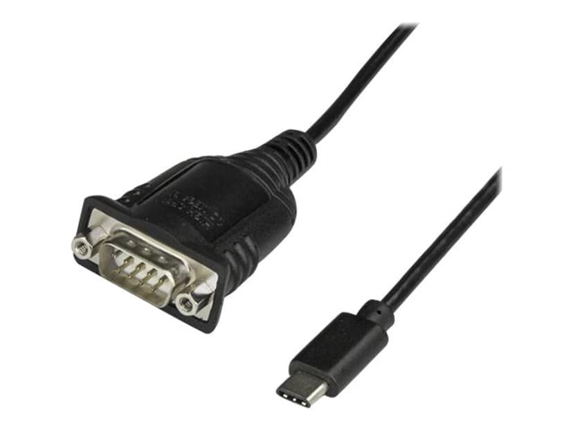 Startech USB-C to Serial Adapter with COM Retention 0.4m USB C DB9 Zwart