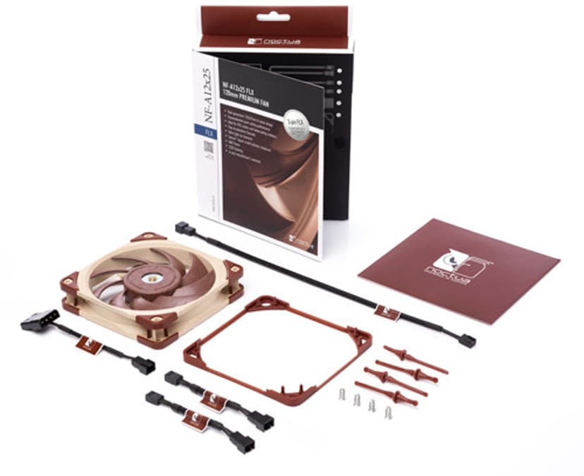 Noctua NF-A12X25 FLX 120MM Vifte Beige, Rød