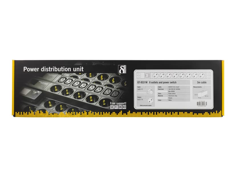 Deltaco GT-8531 Grenboks for rack