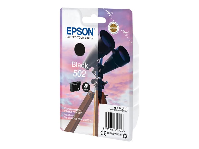 Epson Inkt Zwart 502 - XP-5100/5105/WF-2860/2865