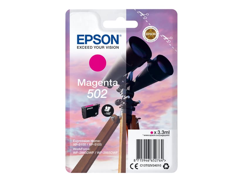 Epson Inkt Magenta 502 - XP-5100/5105/WF-2860/2865