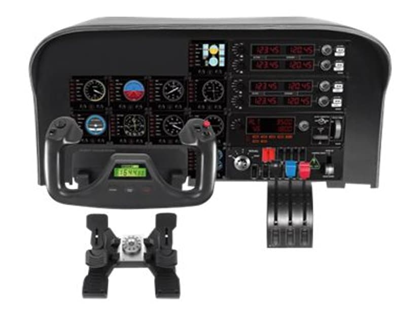 【25％OFF】 Logitech Flight Yoke System Zwart (945-000004) その他