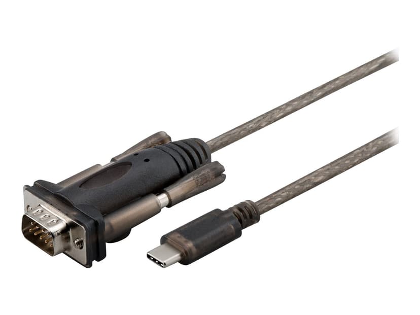 Microconnect USB-kabel 1m USB C DB9 Svart