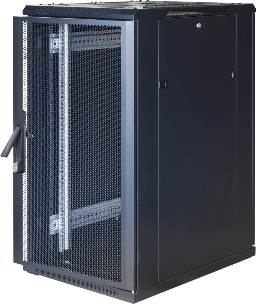 Toten G6 19" Rackskap 22U 600x800 Glass/Perforert Dør