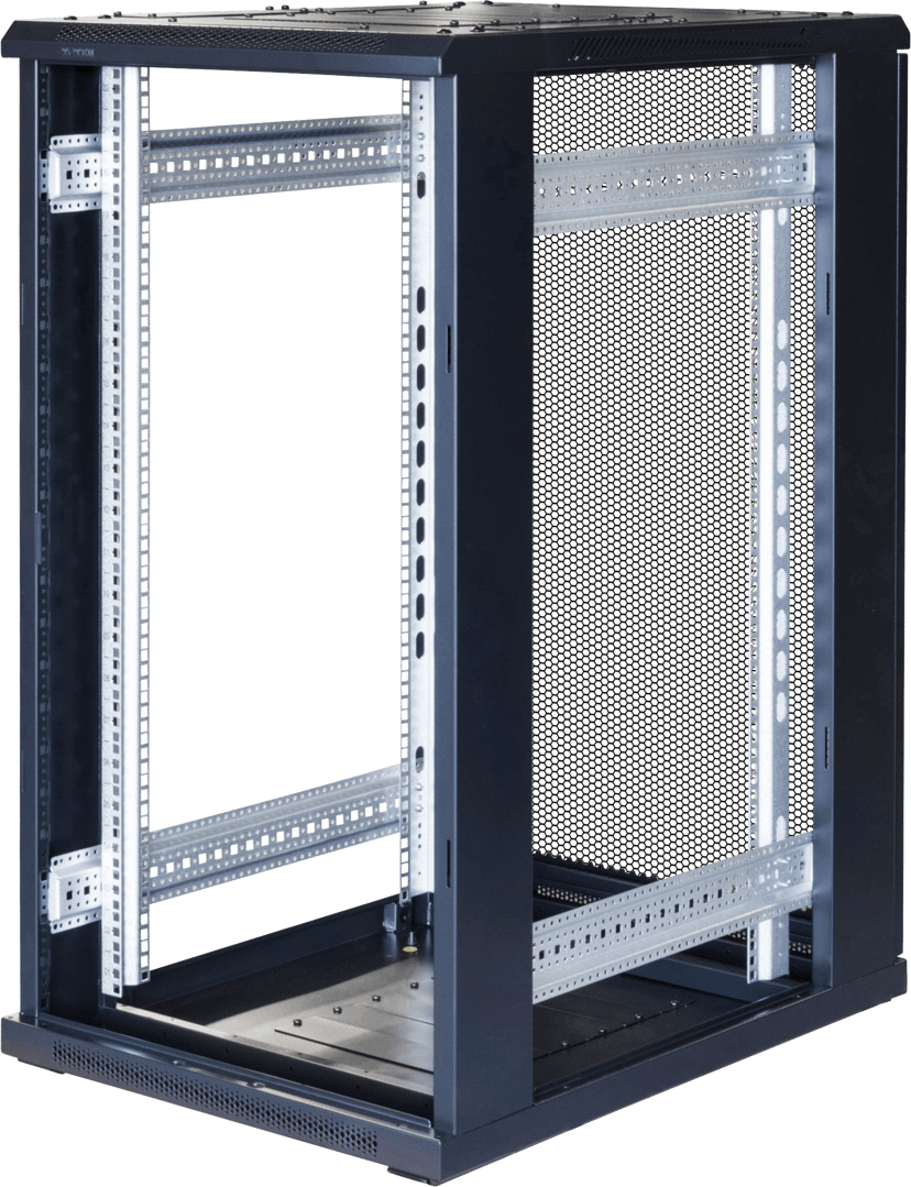 Toten G6 19" Rackskap 22U 600x800 Glass/Perforert Dør