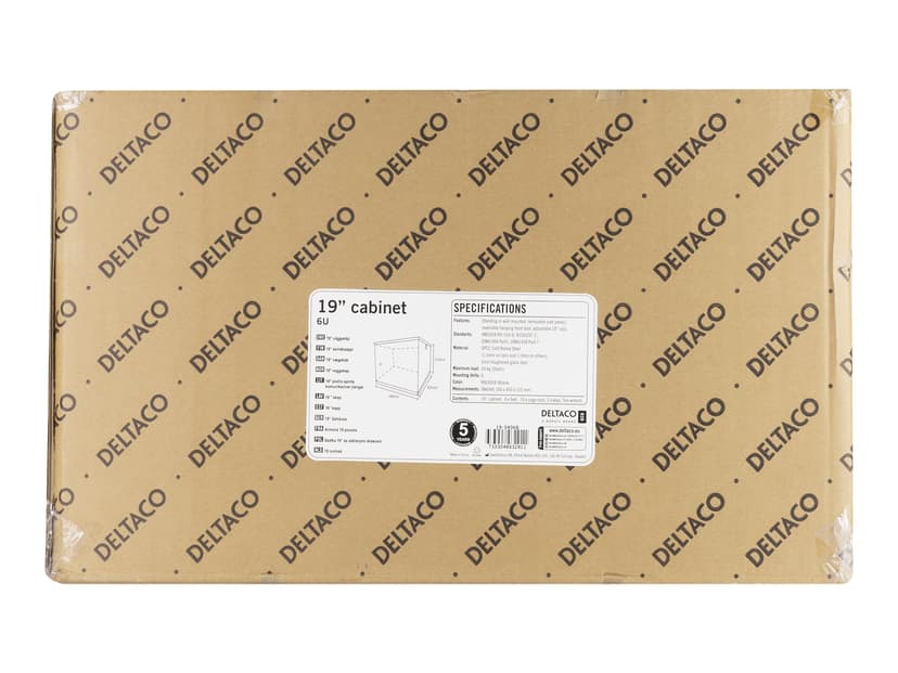 Deltaco Wall Rack 19" 6U - (Kuppvare klasse 2)