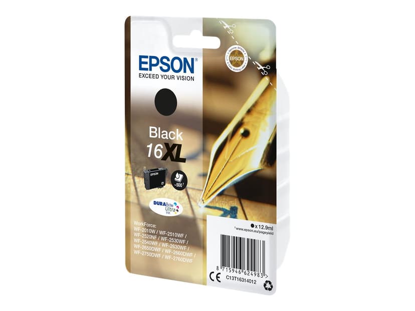 Epson Inkt Zwart XL T1631 - WF-2530WF/WF-2660DWF