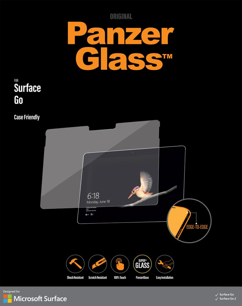 Panzerglass Edge-to-Edge Microsoft Surface Go, Microsoft Surface Go 3