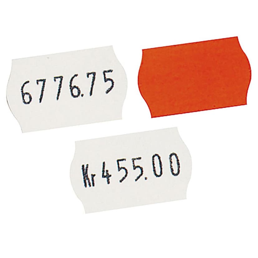 Meto Etiketter Prismärkning Vit 22x12mm G2 1500st/rulle 7-Pack