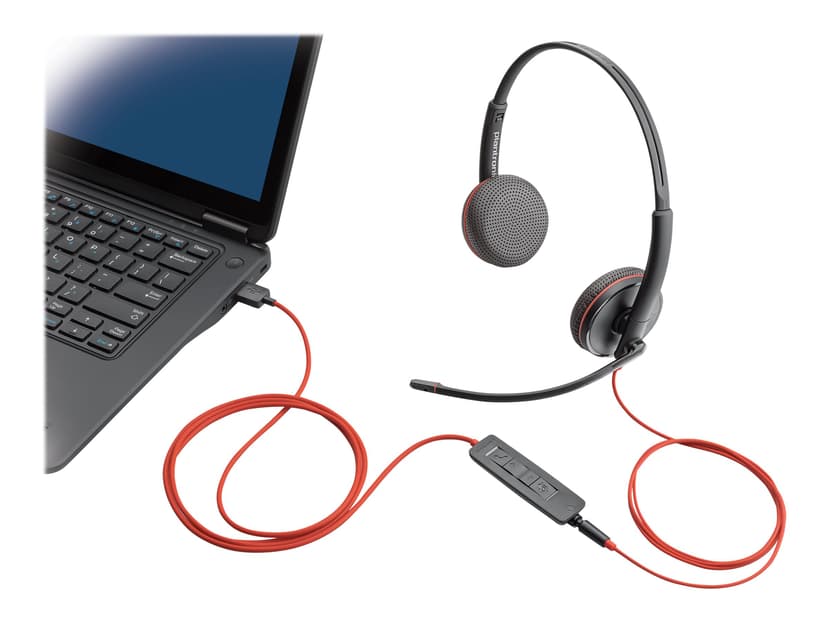 HP Poly Blackwire C3225 Stereo USB-C Sort