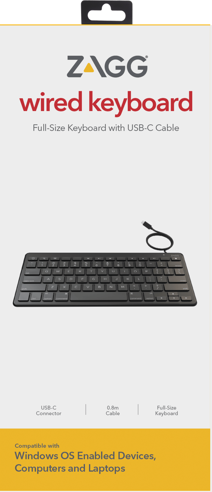 Zagg Universal Keyboard USB-C Wired Nordic