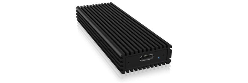 ICY BOX M.2 NVMe-behuizing met USB 3.1 Gen2, RGB LED-verlichting, koelsysteem, USB-C, USB-A, PCIe M-Key SSD, Aluminium, zwart, IB-1824ML-C31, zwart