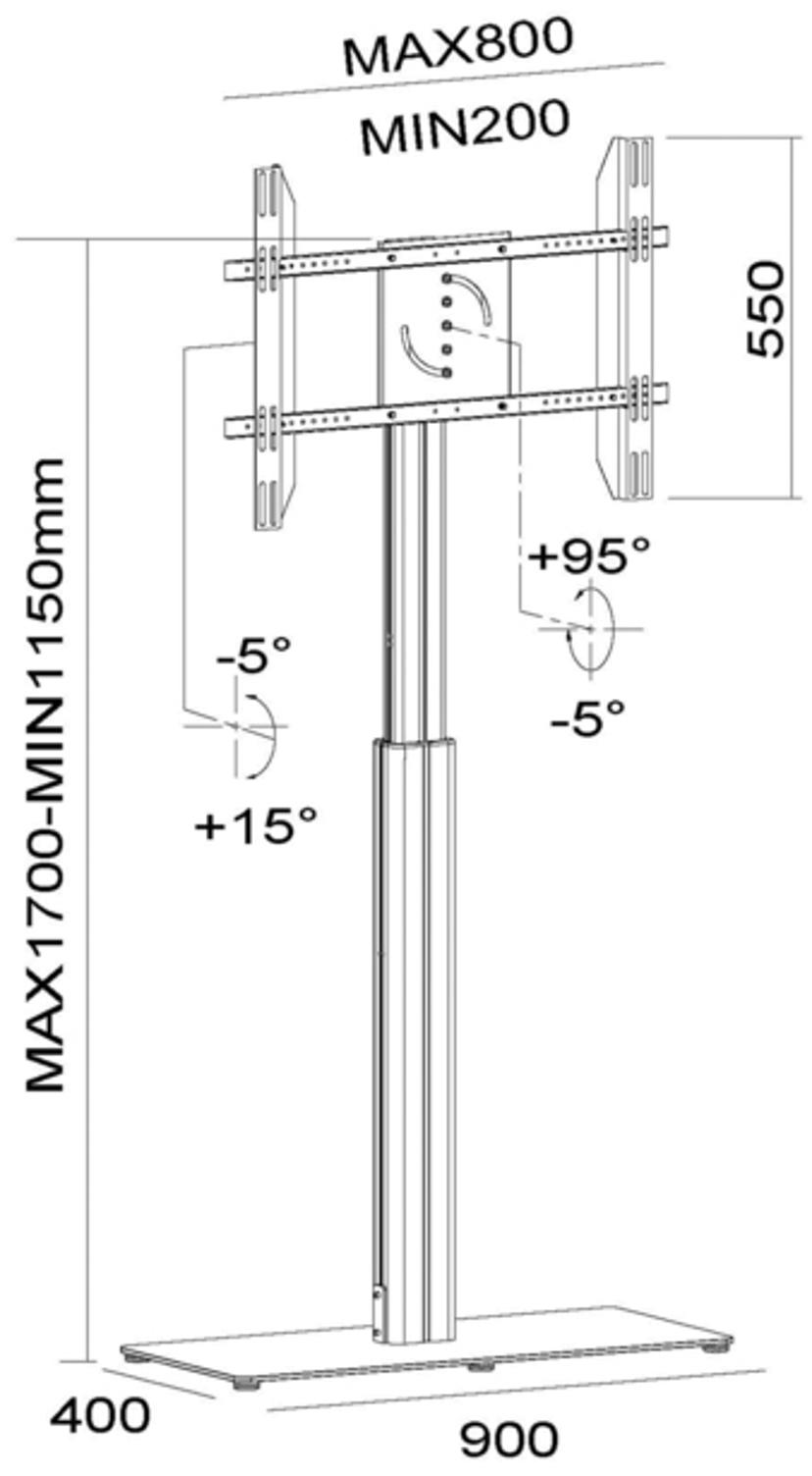 Multibrackets M Motorized Display Stand Floorbase