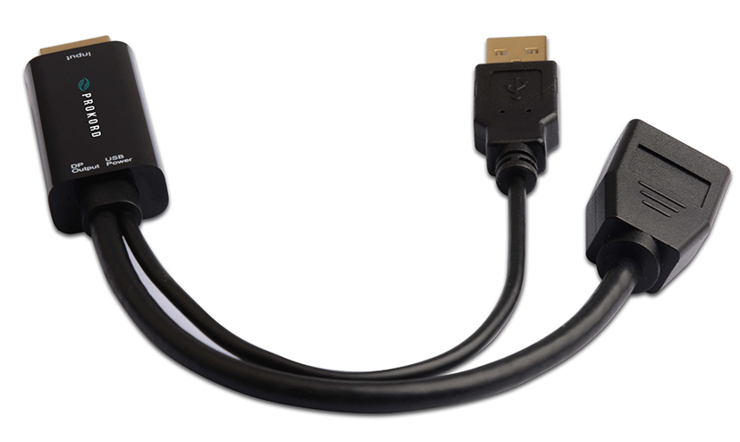 Prokord HDMI - DISPLAYPORT ADAPTER 4K HDMI DisplayPort Zwart