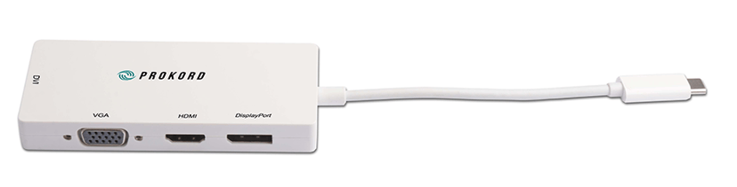 Prokord USB-C 4-In-1 VGA/DVI/HDMI/DP 4K Adapter