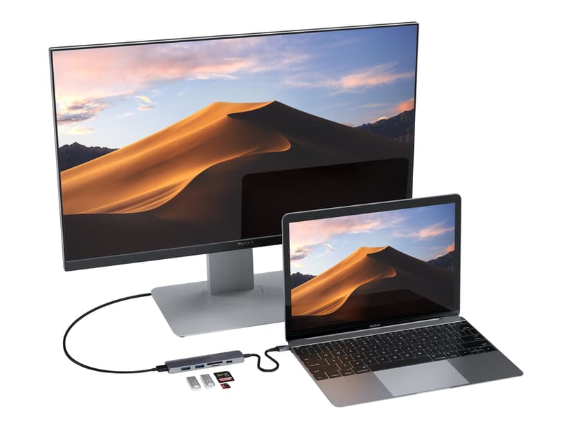 Satechi Slim Type-C Multi-Port Adapter V2 USB 3.2 Gen 1 (3.1 Gen 1) Type-C