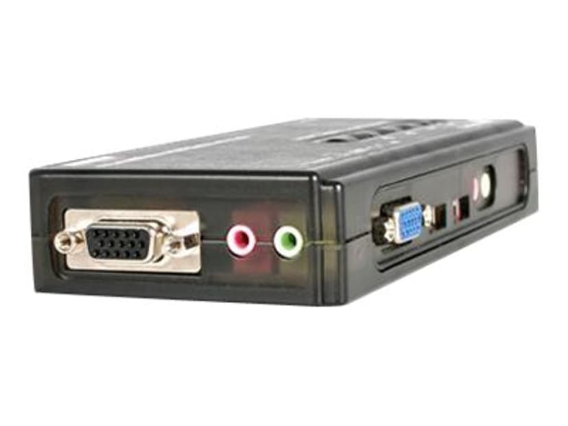 Startech 4 Port Black USB KVM Switch Kit with Cables and Audio