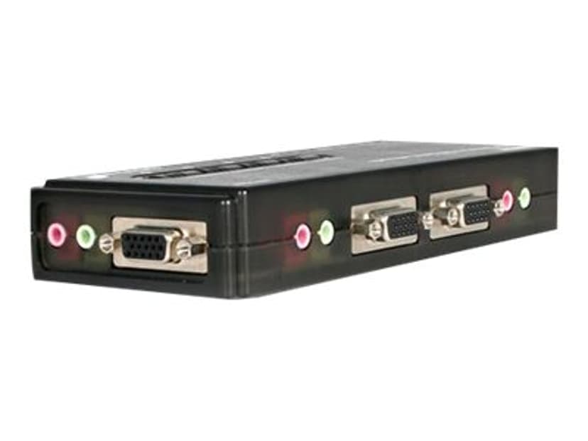 Startech 4 Port Black USB KVM Switch Kit with Cables and Audio