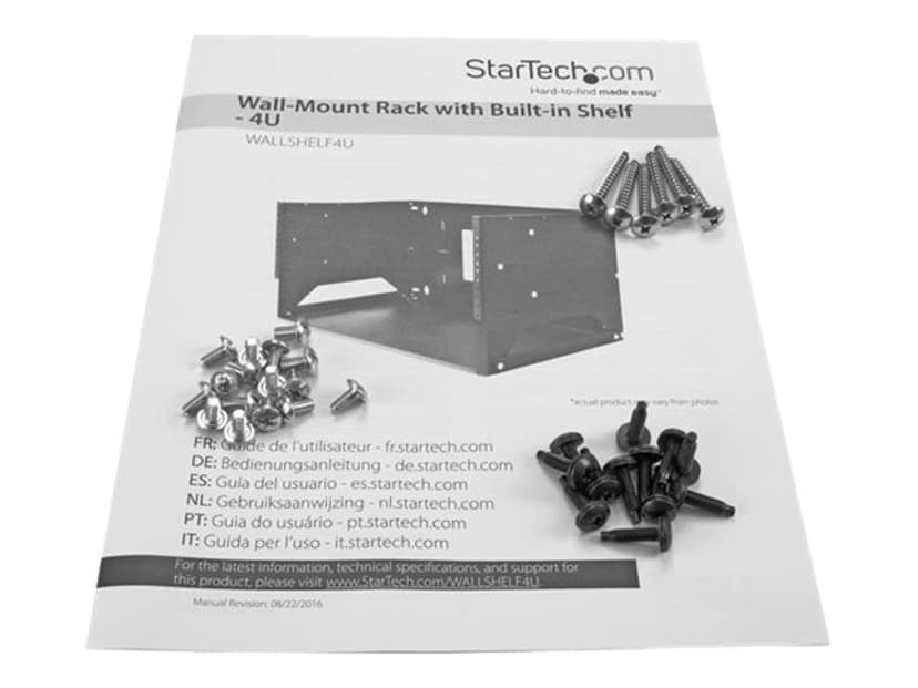 Startech 4U Wall-Mount Server Rack with Built-in Shelf