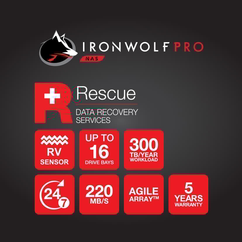 Seagate IronWolf Pro 4TB 3.5" 7200r/min SATA 6.0 Gbit/s HDD