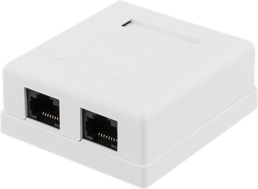 Deltaco Wall Outlet 2-port